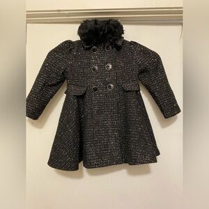 Rothschild Black Tweed Kids Pea Coat